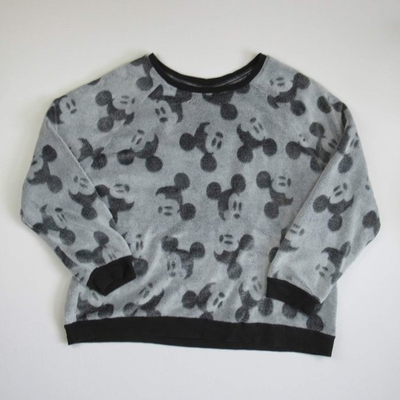 Disney Mickey Mouse Soft Fuzzy Pajama Set Long Sleeve and Pants Costco sz XXL - Picture 2 of 7